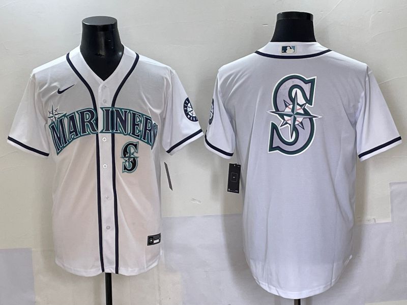 Men 2025 Seattle Mariners Blank White Game Nike MLB Jersey style 8